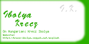 ibolya krecz business card